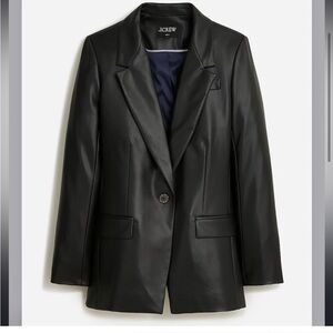 NWT Jcrew wila leather blazer